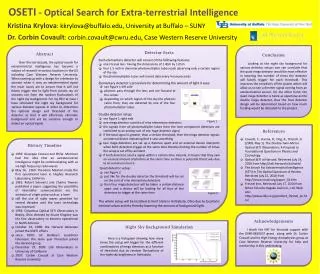 OSETI - Optical Search for Extra-terrestrial Intelligence