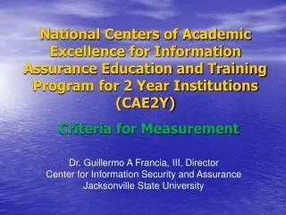 Criteria for Measurement