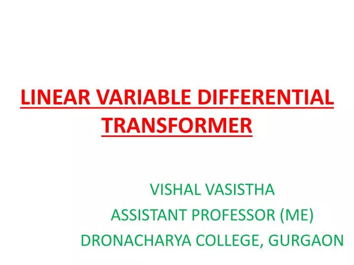 linear variable differential transformer