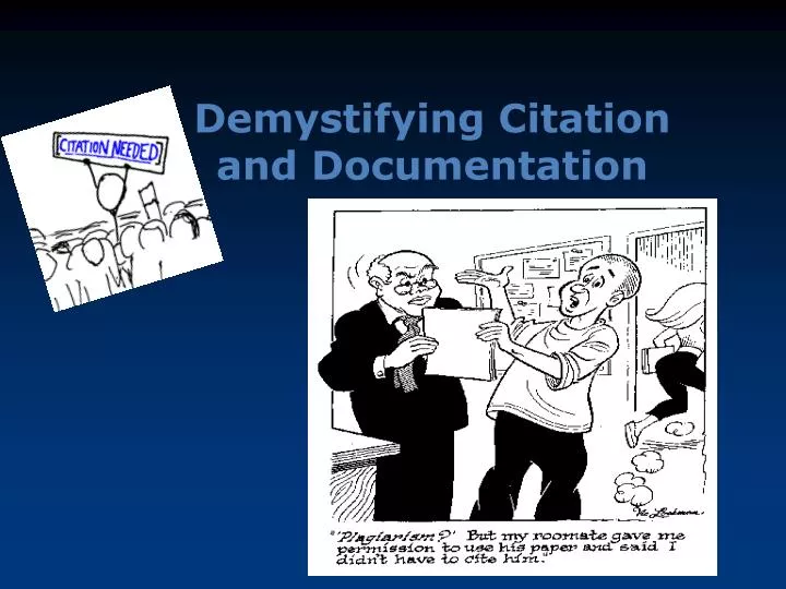demystifying citation and documentation