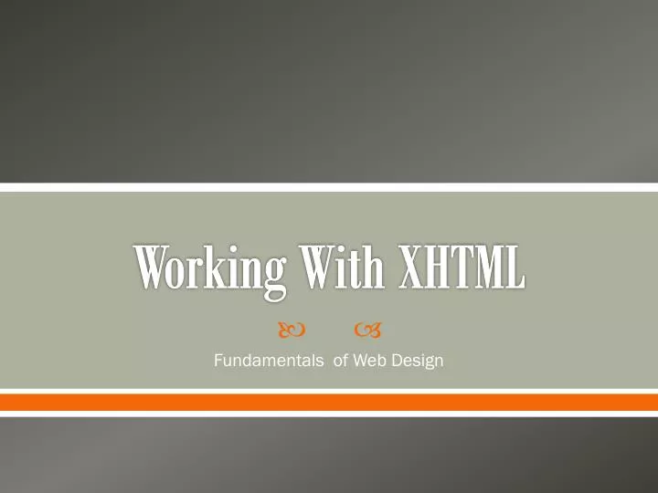 working with xhtml