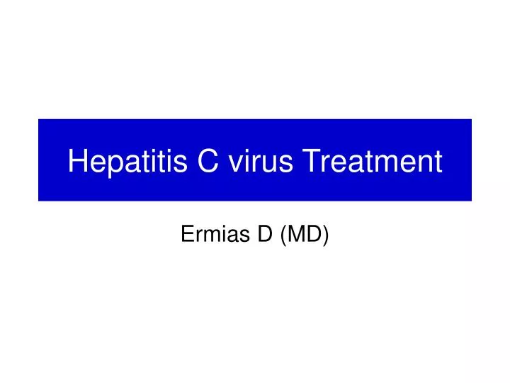 hepatitis c virus treatment