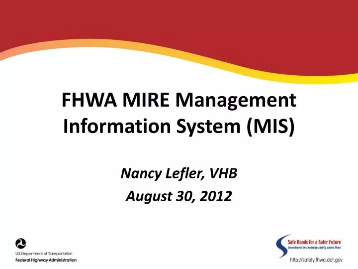 fhwa mire management information system mis