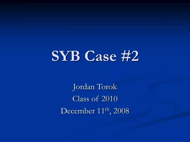 syb case 2
