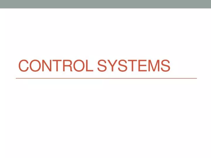 control systems