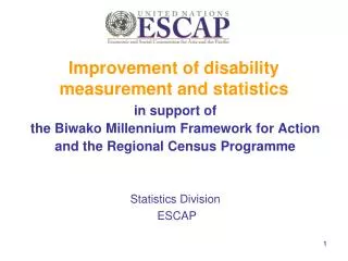 Improvement of disability measurement and statistics