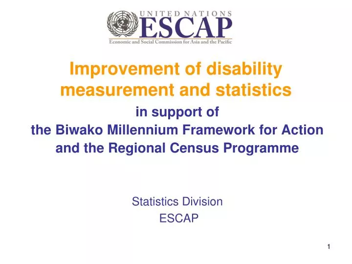 improvement of disability measurement and statistics