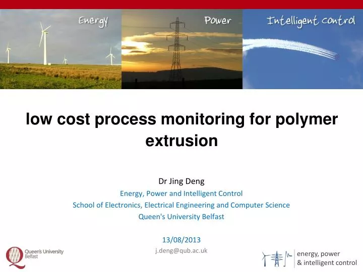 low cost process monitoring for polymer extrusion