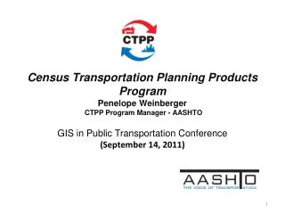GIS in Public Transportation Conference (September 14, 2011)