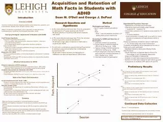 Acquisition and Retention of Math Facts in Students with ADHD
