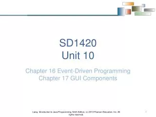 SD1420 Unit 10