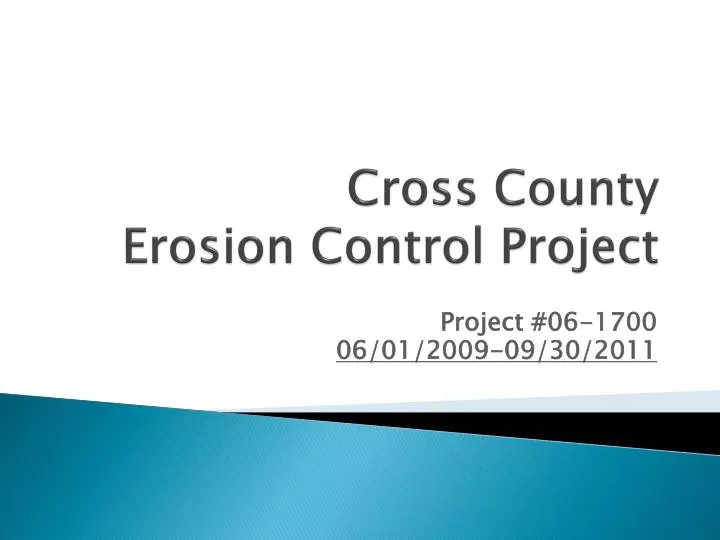 cross county erosion control project