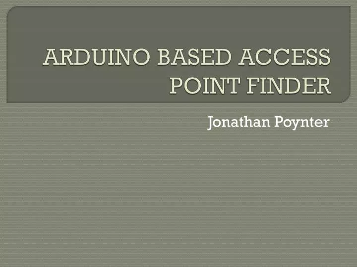 arduino based access point finder