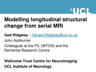 Modelling longitudinal structural change from serial MRI