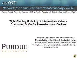 Tight-Binding Modeling of Intermediate Valence Compound SmSe for Piezoelectronic Devices