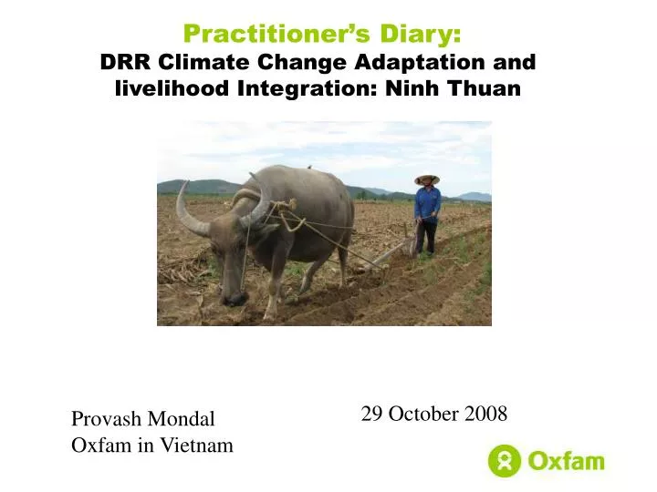 practitioner s diary drr climate change adaptation and livelihood integration ninh thuan