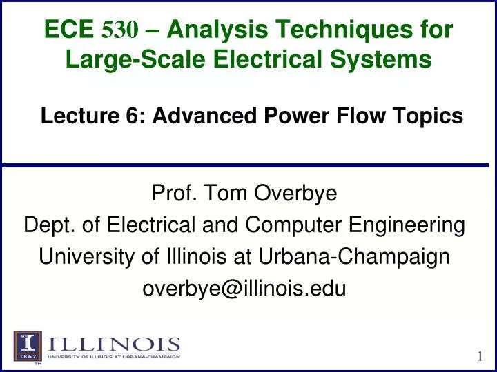 ece 530 analysis techniques for large scale electrical systems