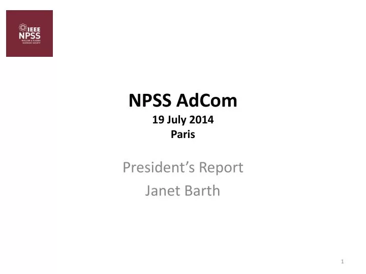 npss adcom 19 july 2014 paris