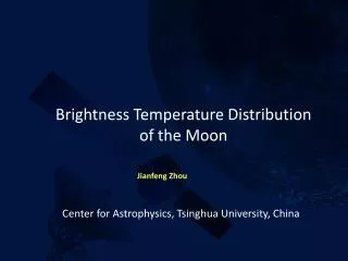 Brightness Temperature Distribution of the Moon