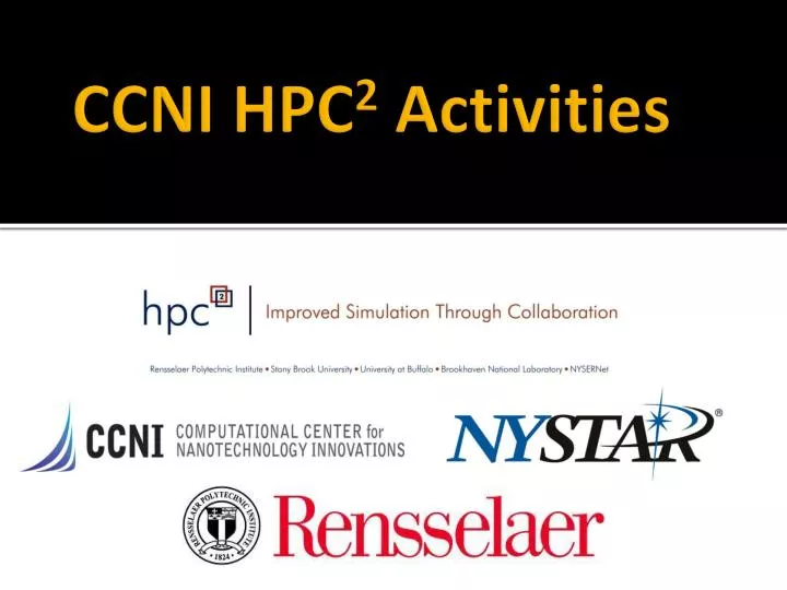 ccni hpc 2 activities