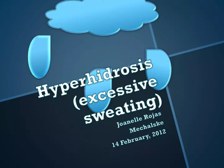 hyperhidrosis excessive sweating