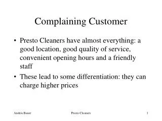 Complaining Customer