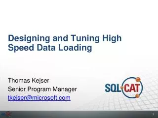 Designing and Tuning High Speed Data Loading