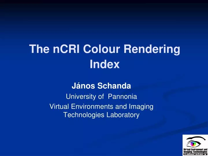 the ncri colour rendering index