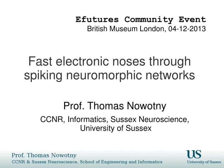 fast electronic noses through spiking neuromorphic networks