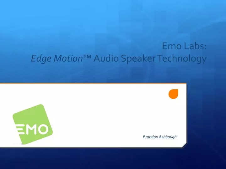emo labs edge motion audio speaker technology