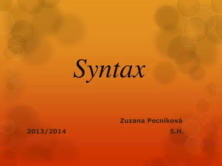 syntax