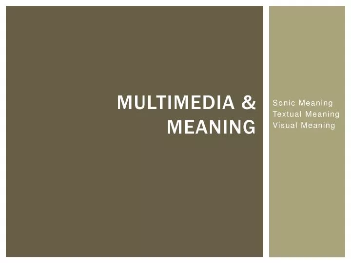 multimedia meaning