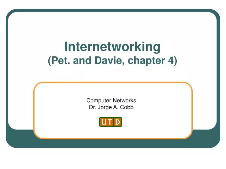 internetworking pet and davie chapter 4