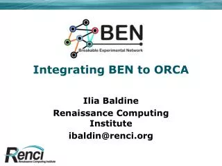 Integrating BEN to ORCA