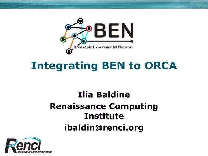 integrating ben to orca