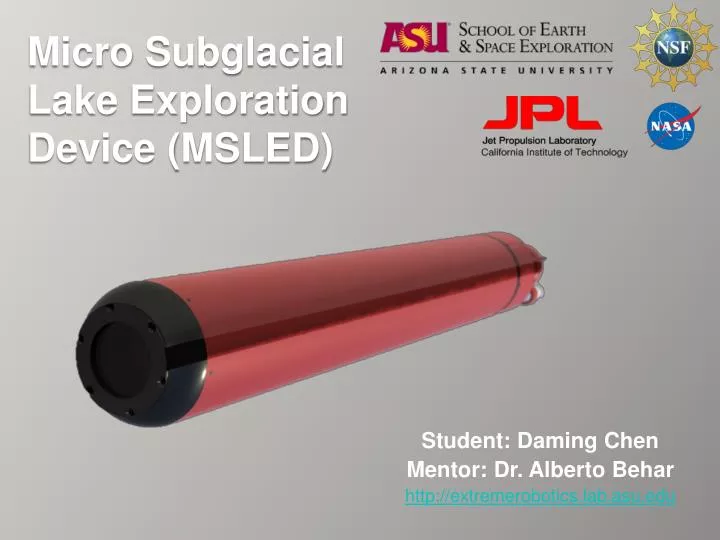 micro subglacial lake exploration device msled