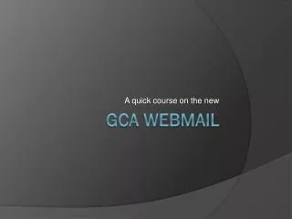 GCA Webmail