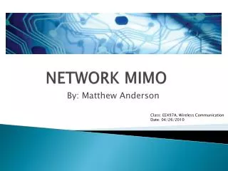 NETWORK MIMO
