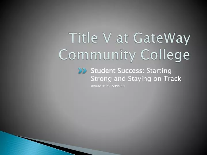 title v at gateway community college