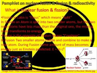 Pamphlet on nuclear fusion &amp; fission &amp; radioactivity