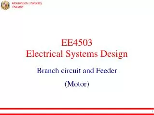 EE4503 Electrical Systems Design