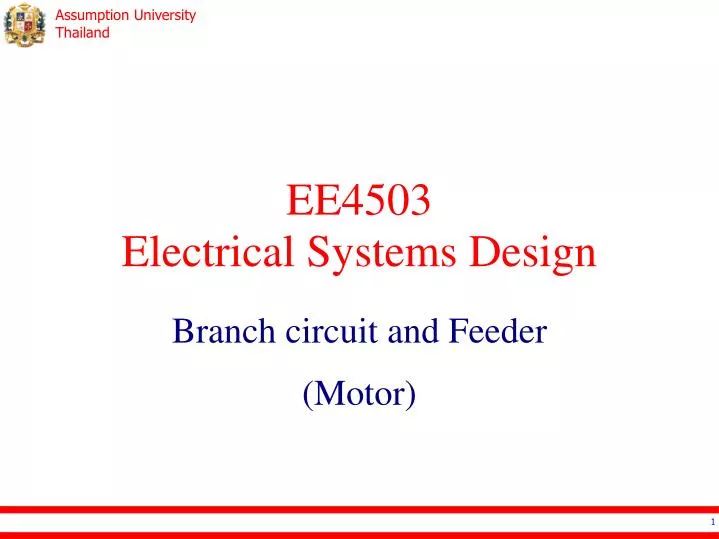 ee4503 electrical systems design