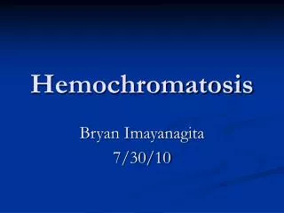 Hemochromatosis