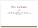 ADOLESCENCE - slide 1