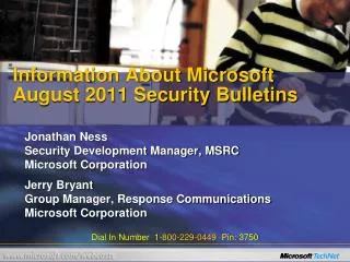 Information About Microsoft August 2011 Security Bulletins