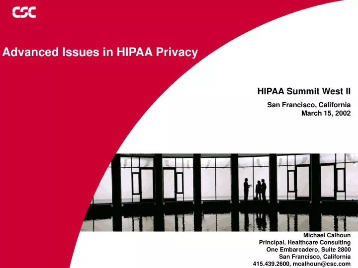 advanced issues in hipaa privacy
