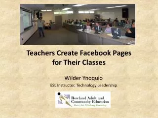 Teachers Create Facebook Pages for Their Classes