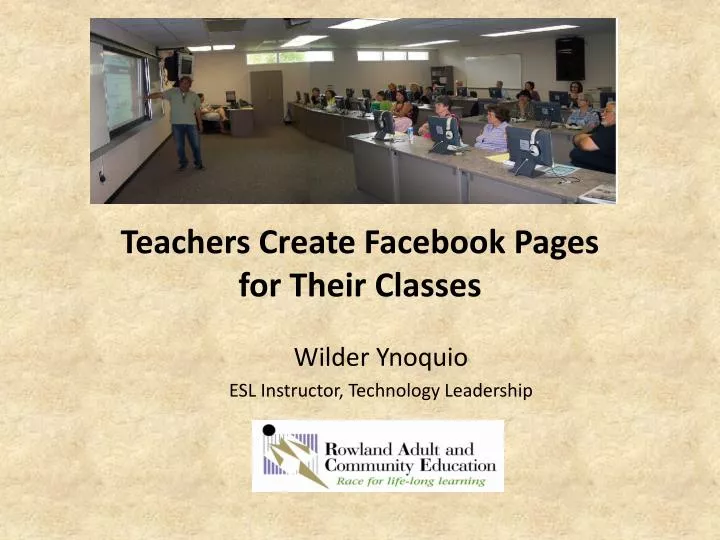 teachers create facebook pages for their classes