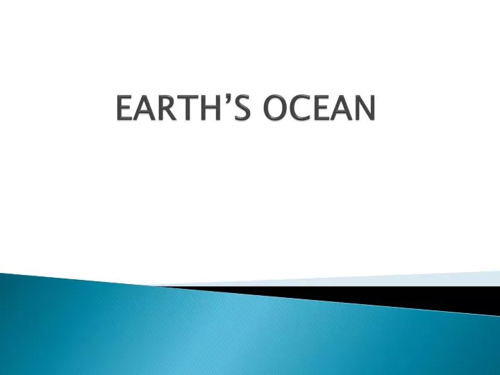 earth s ocean