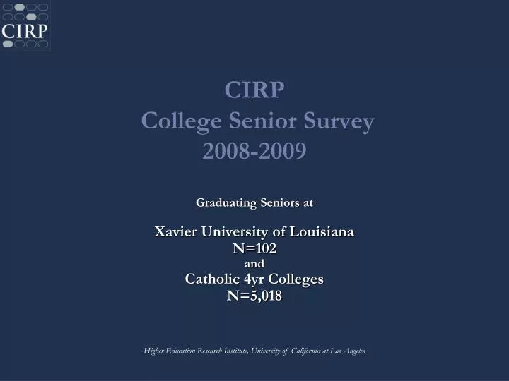 cirp college senior survey 2008 2009